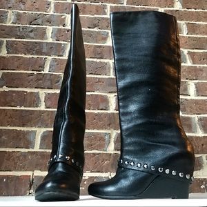 ‼️SOLD‼️ Boots BCBGeneration Leather Black Studded